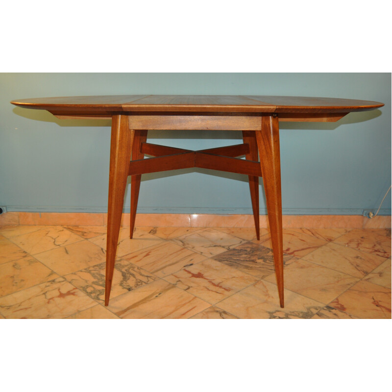 Dining table in mahogany, Roger LANDAULT - 1950s