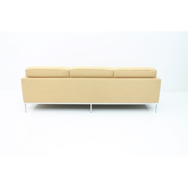 Vintage yellow 3-seater sofa by Florence Knoll for Knoll International