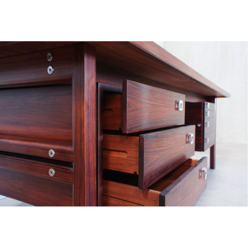 Vintage writing desk in rosewood by Arne Vodder for Sibast