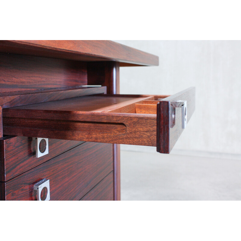 Vintage writing desk in rosewood by Arne Vodder for Sibast