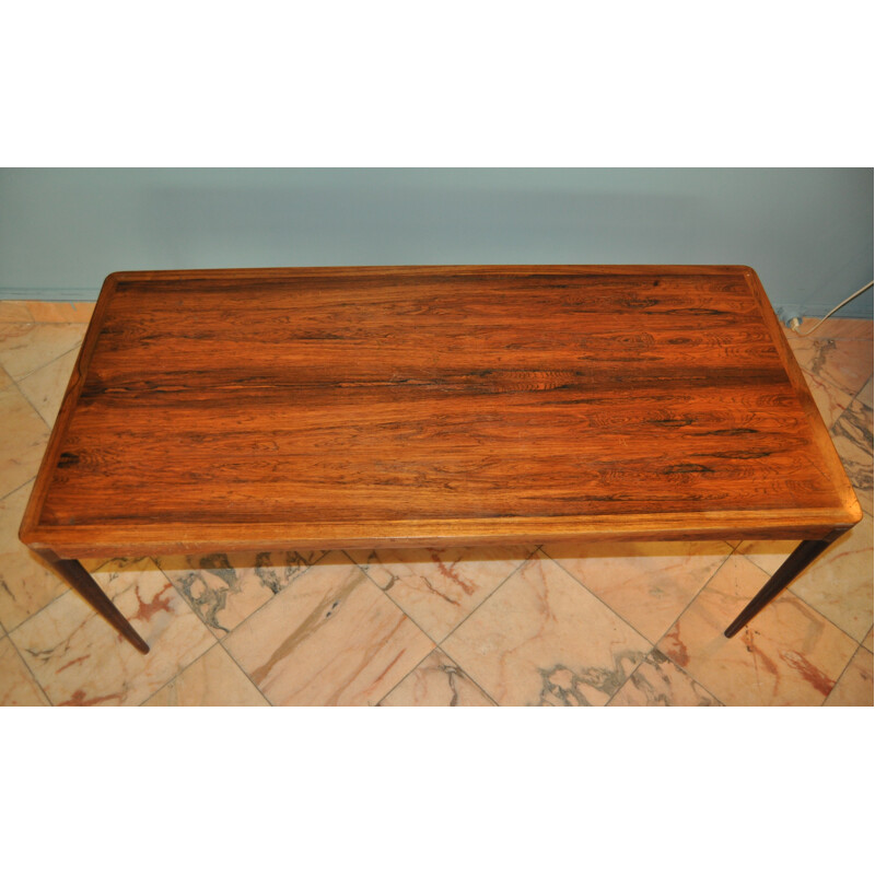 Mid-century coffee table in Rio rosewood - 1960s