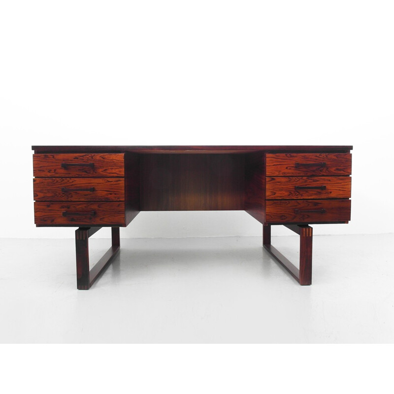 Modernist desk in rosewood, Kai KRISTIANSEN - 1950s
