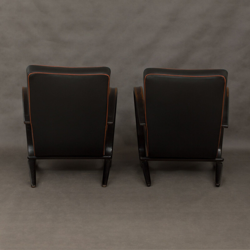 Set of 2 vintage armchairs "269" by Jindrich Halabala