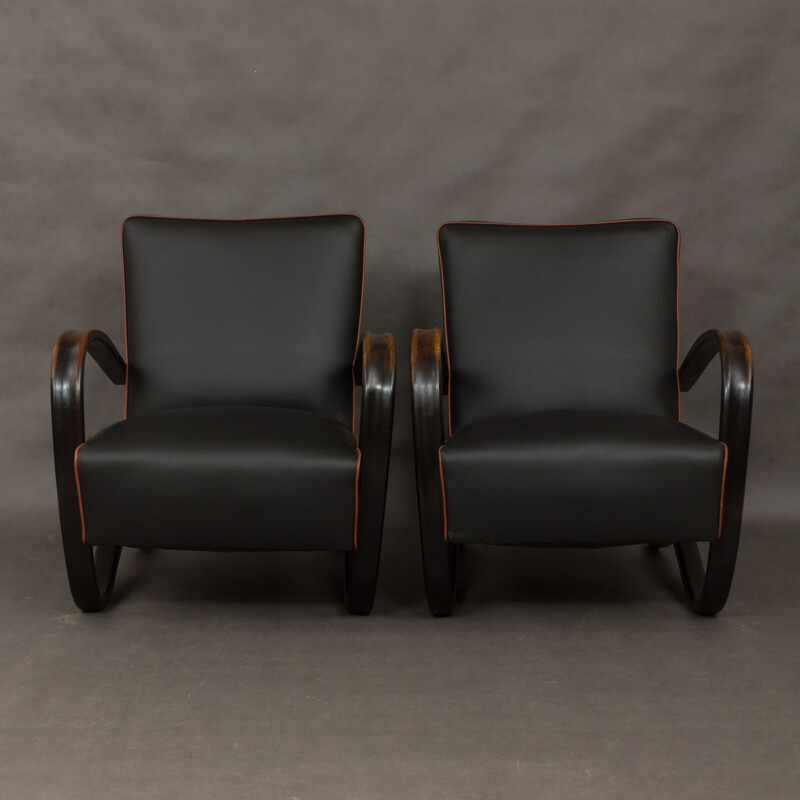 Suite de 2 fauteuils vintage "269" par Jindrich Halabala