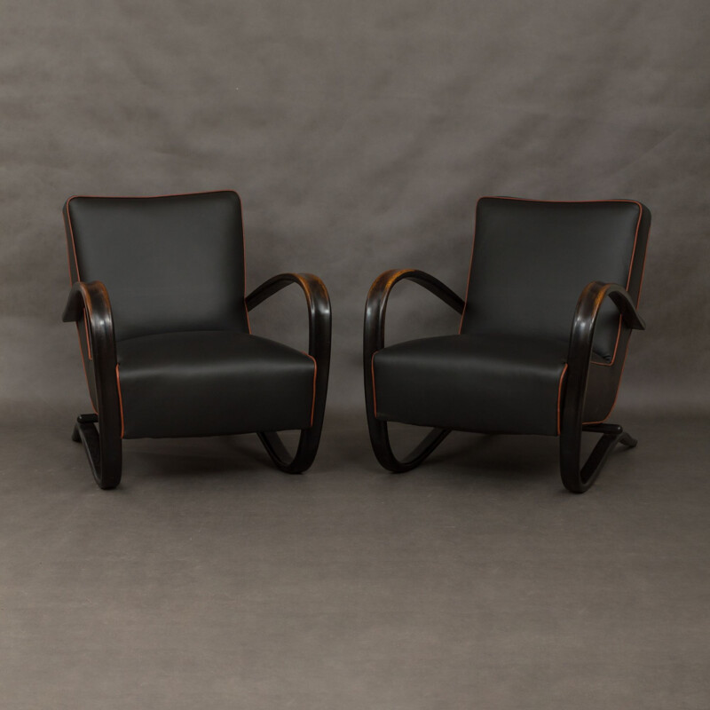 Set of 2 vintage armchairs "269" by Jindrich Halabala