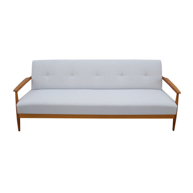 Vintage 3-seater sofa in cherrywood