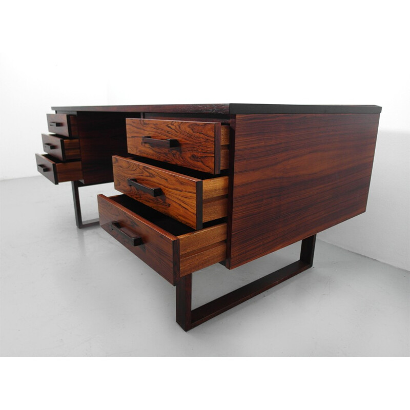 Modernist desk in rosewood, Kai KRISTIANSEN - 1950s