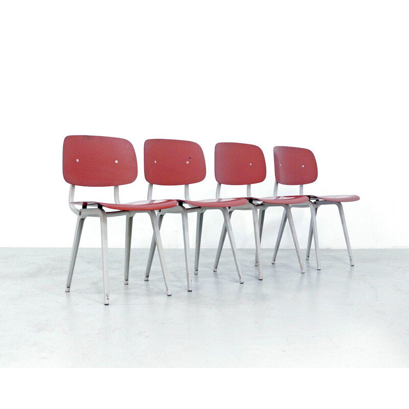 Se of 4 Vintage Dining Chairs by Friso Kramer for Ahrend de Cirkel