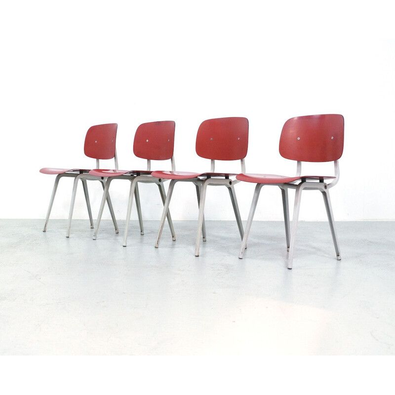 Se of 4 Vintage Dining Chairs by Friso Kramer for Ahrend de Cirkel