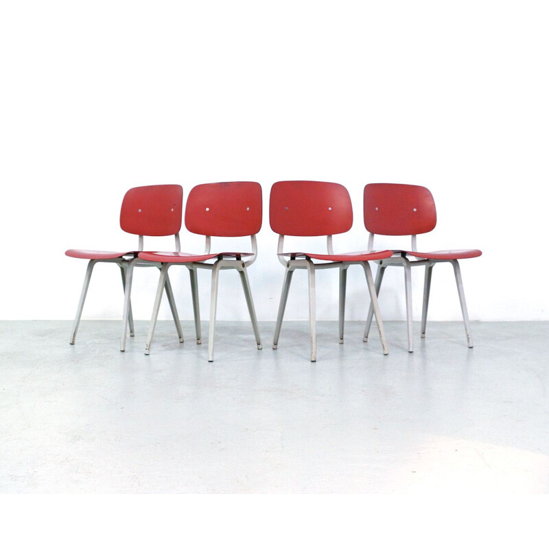 Se of 4 Vintage Dining Chairs by Friso Kramer for Ahrend de Cirkel