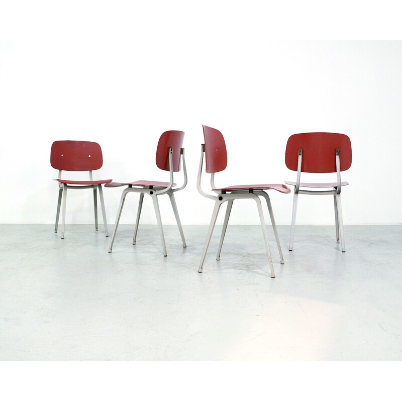 Se of 4 Vintage Dining Chairs by Friso Kramer for Ahrend de Cirkel