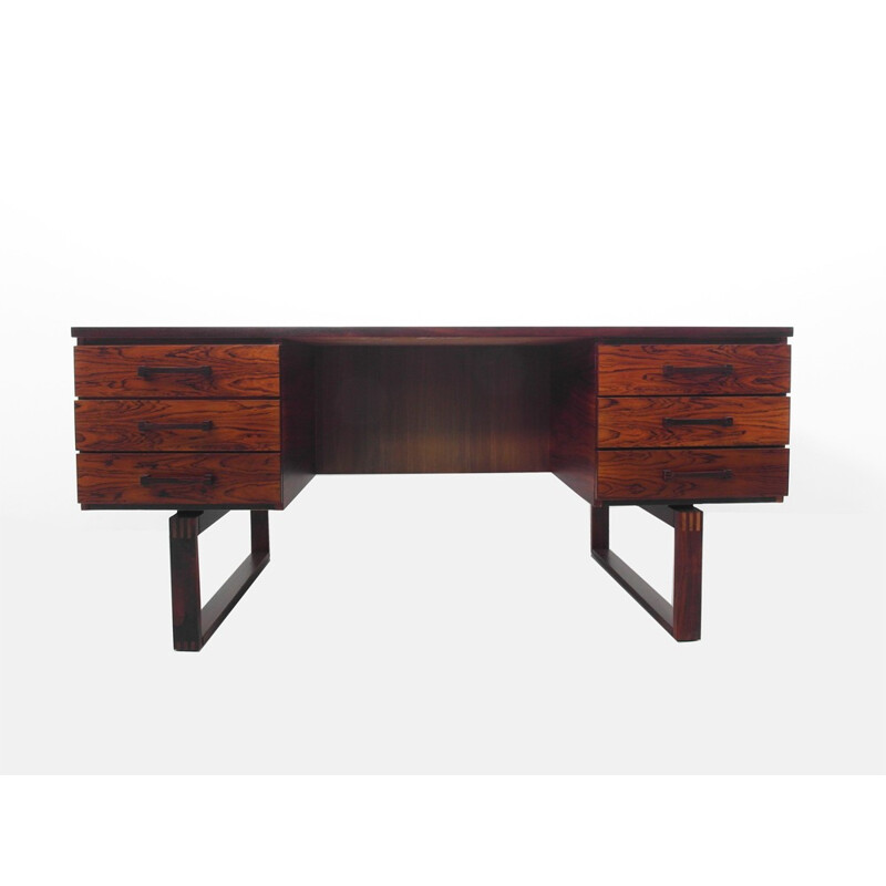 Modernist desk in rosewood, Kai KRISTIANSEN - 1950s