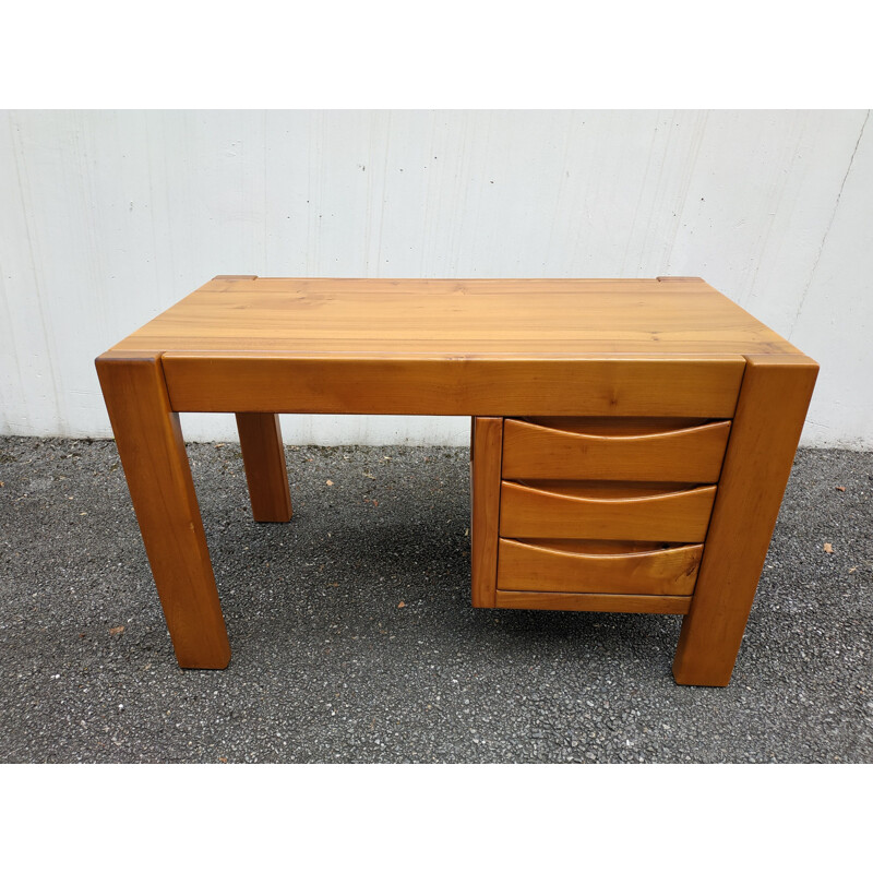 Vintage Office in solid Elm with 3 drawers