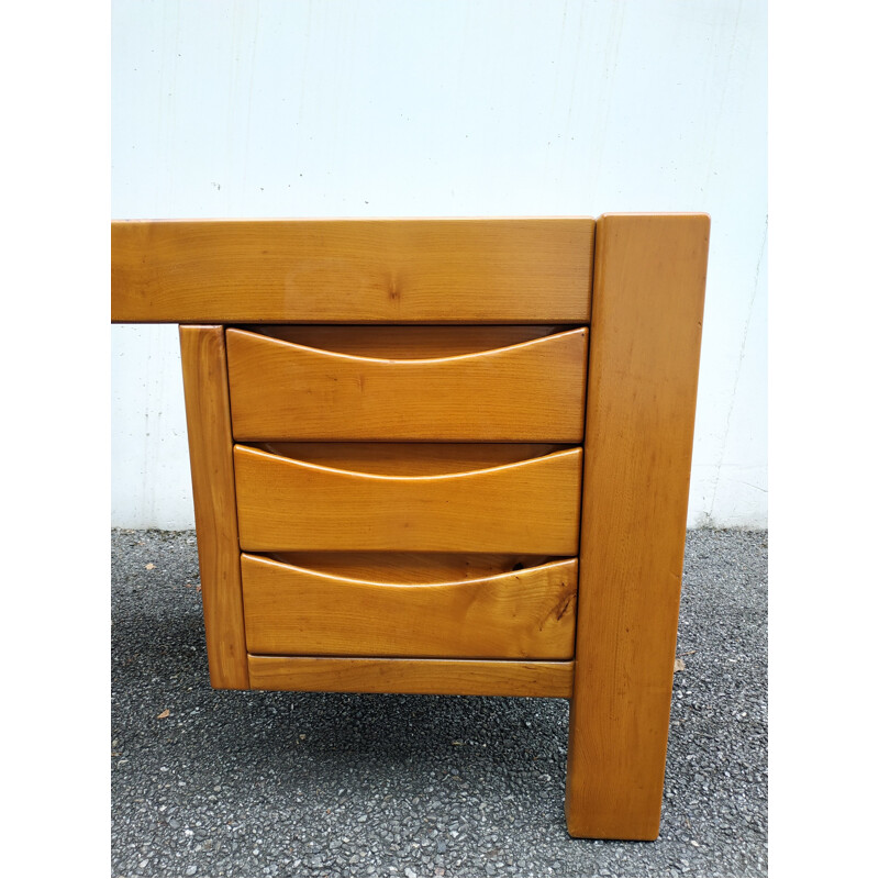 Vintage Office in solid Elm with 3 drawers