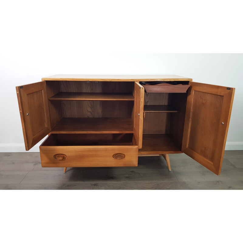 Buffet vintage en hêtre par Lucian Ercolani pour Ercol