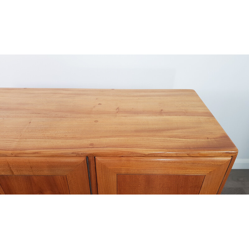 Vintage Elm Sideboard with Beech Legs by Lucian Ercolani for Ercol