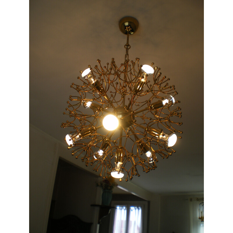 Vintage Chandelier "Sputnik" by Gaetano Sciolari