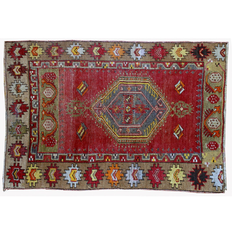 Handmade antique Turkish Anatolian rug