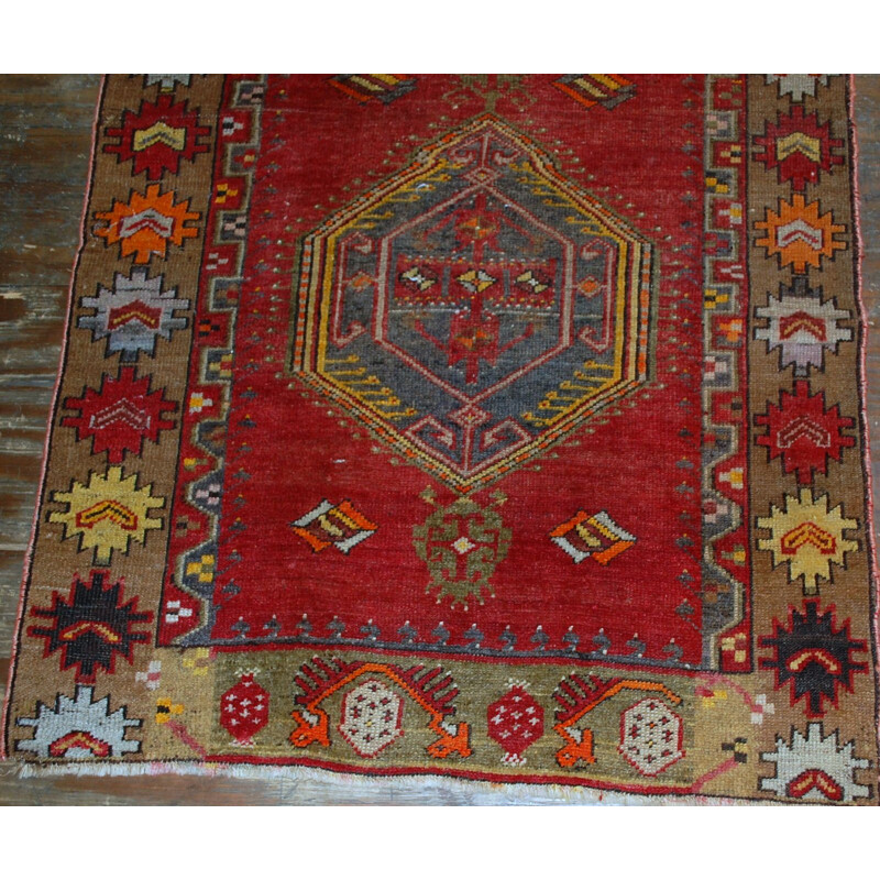 Handmade antique Turkish Anatolian rug