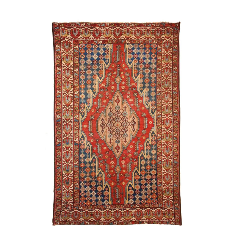 Handmade antique Persian Mazlahan rug 