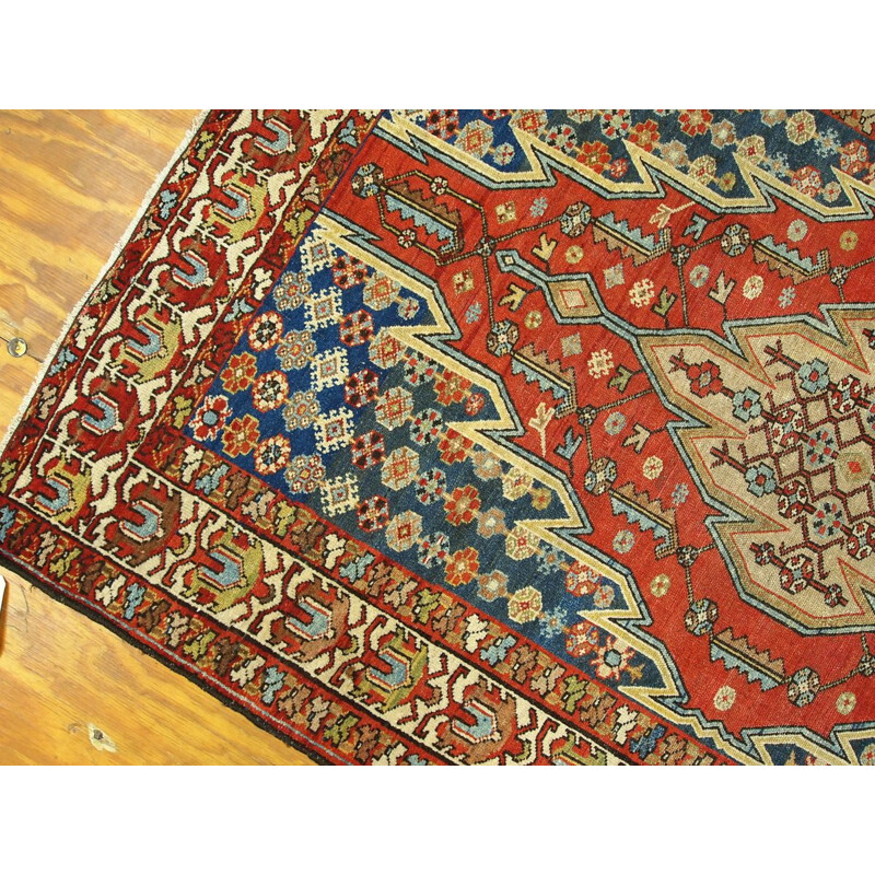 Handmade antique Persian Mazlahan rug 