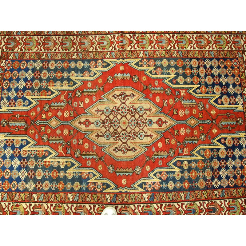 Handmade antique Persian Mazlahan rug 