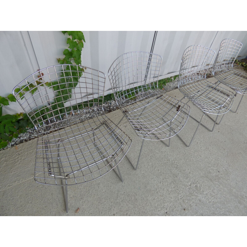 Set of 4 Knoll chairs by Harry Bertoia