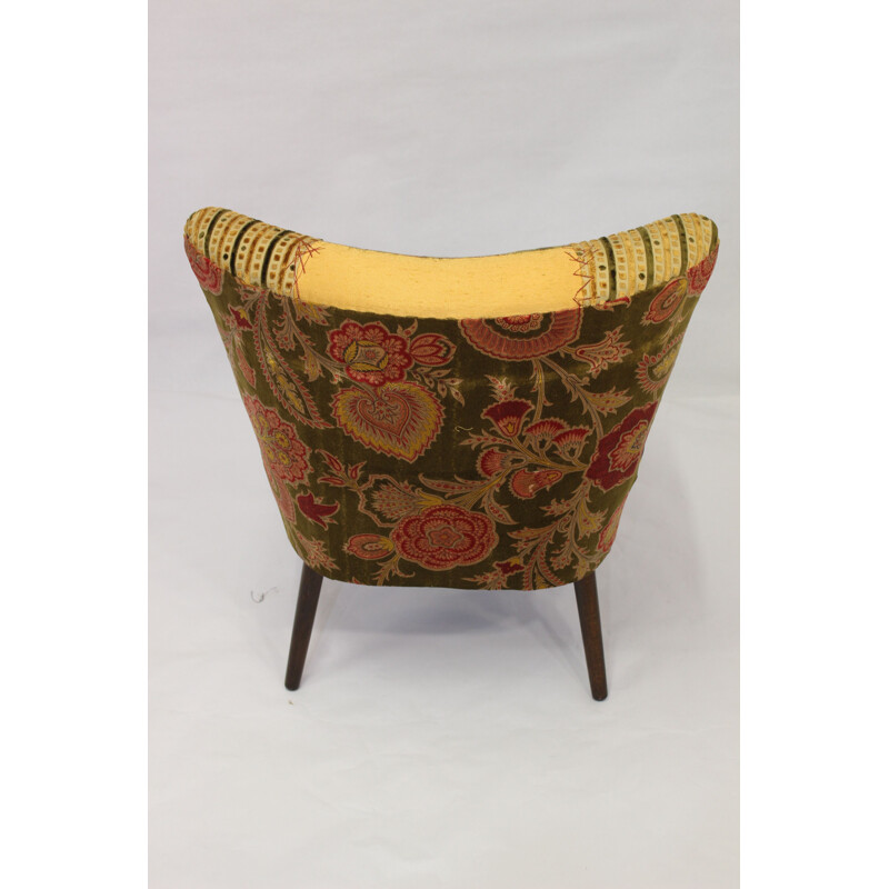 Vintage yellow french chair reupholstered in Lelièvre fabric