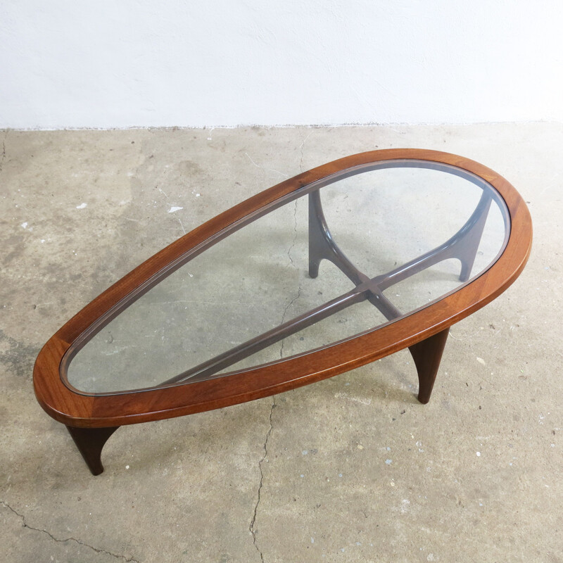 Table basse vintage ovale "Larme" par Stonehill