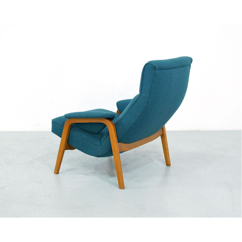 Vintage blue armchair by Theo Ruth for Artifort 