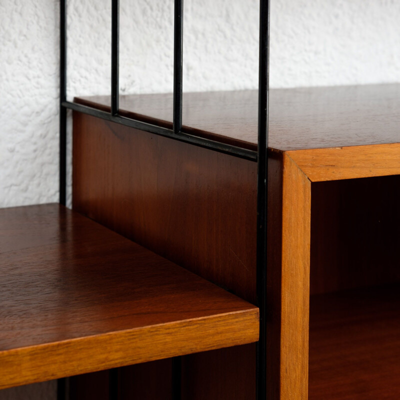 Vintage German wall unit "WHB" in walnut