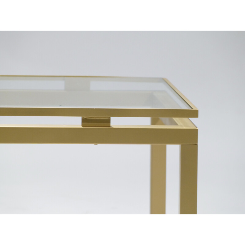 Vintage coffee table in brass by Guy Lefevre for Maison Jansen - 1970s
