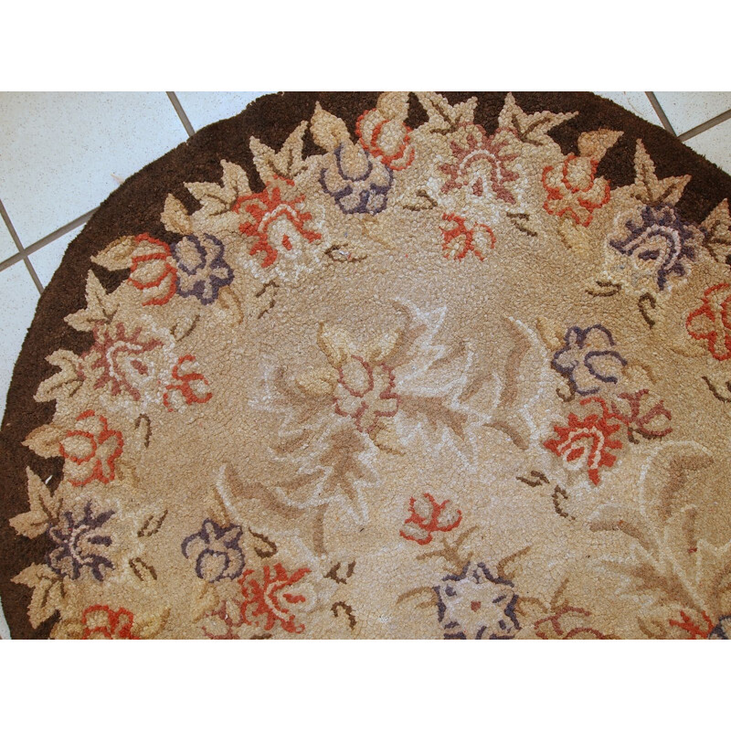 Vintage american handmade beige rug - 1930