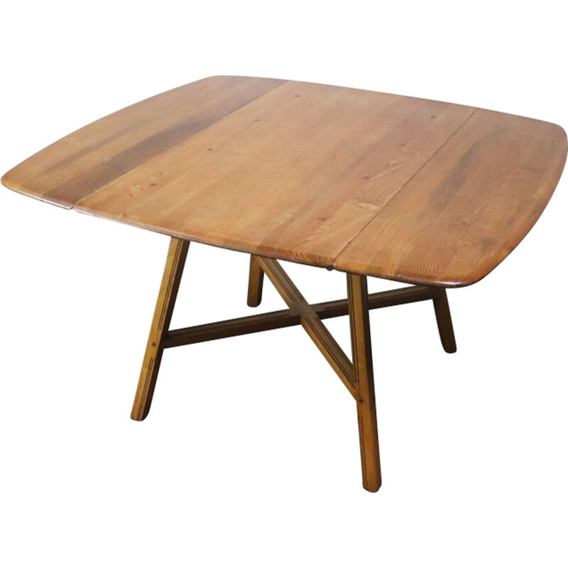 Table à repas vintage Ercol Elm & hêtre 