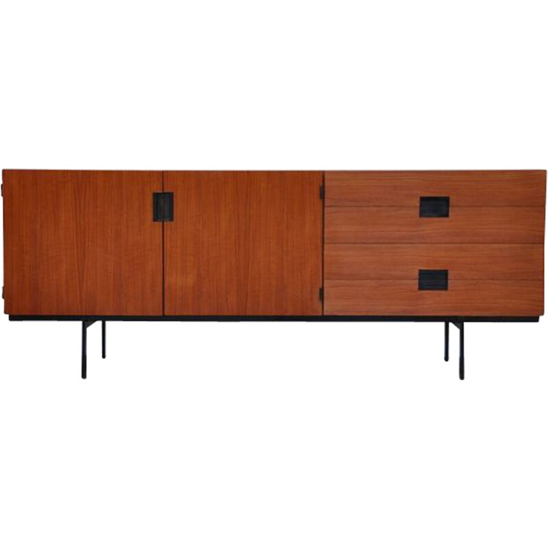 Vintage sideboard in teak and metal by Cees Braakman