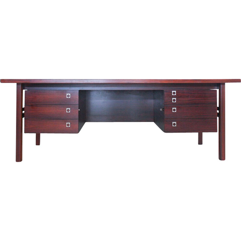 Vintage writing desk in rosewood by Arne Vodder for Sibast