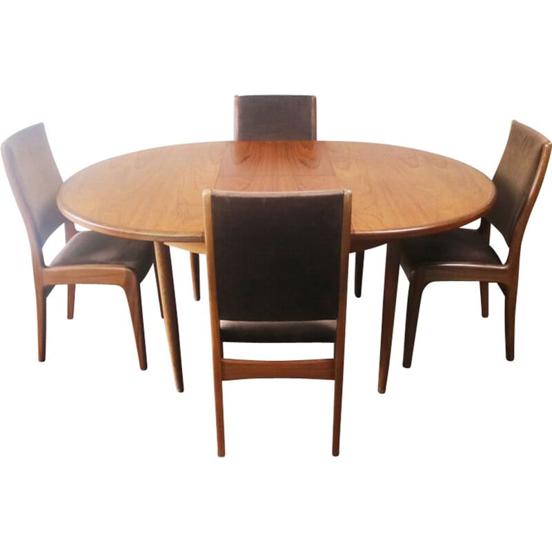 Vintage dining table and 4 chairs by G Plan 