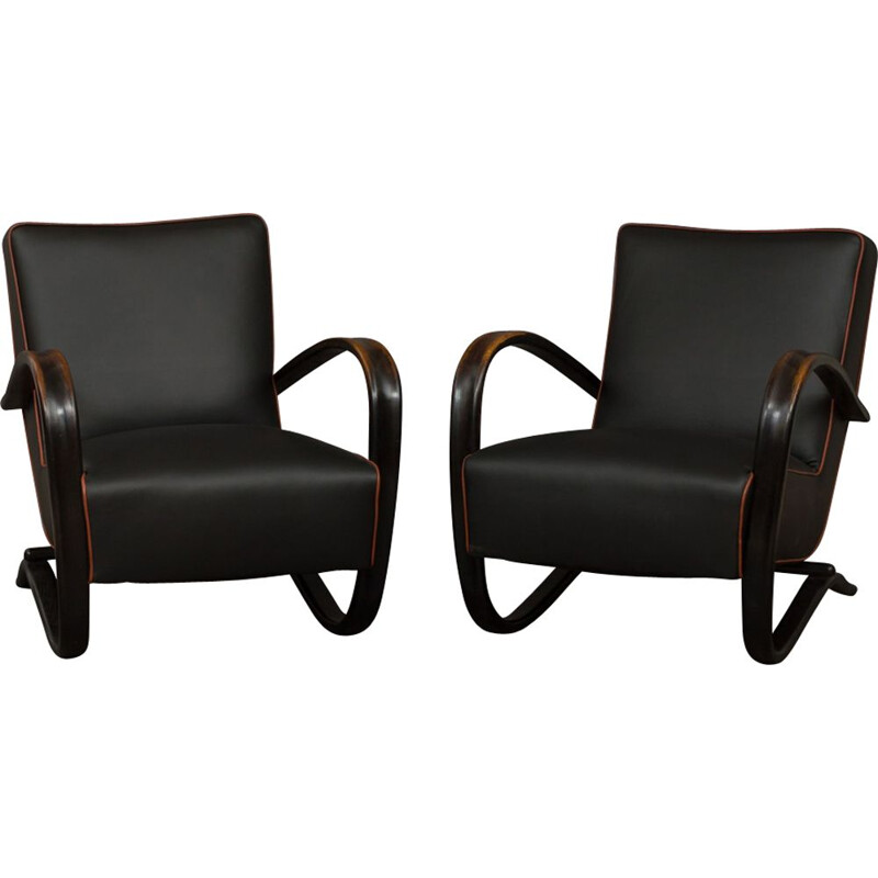 Set of 2 vintage armchairs "269" by Jindrich Halabala