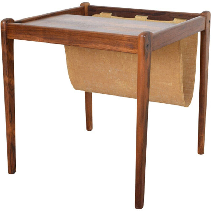 Table d'appoint Vintage avec porte-revues en palissandre