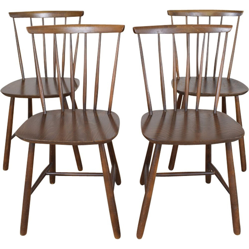 Vintage Set of 4 Danish Dining Chairs by Farstrup Møbler