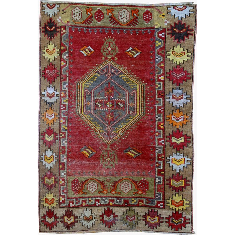 Handmade antique Turkish Anatolian rug