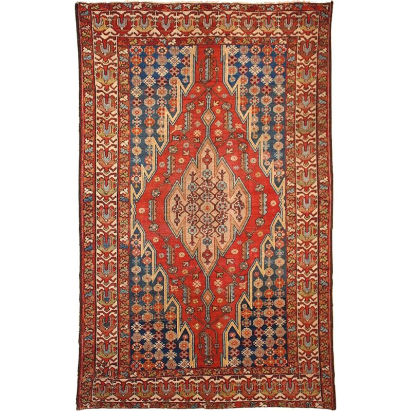 Handmade antique Persian Mazlahan rug 