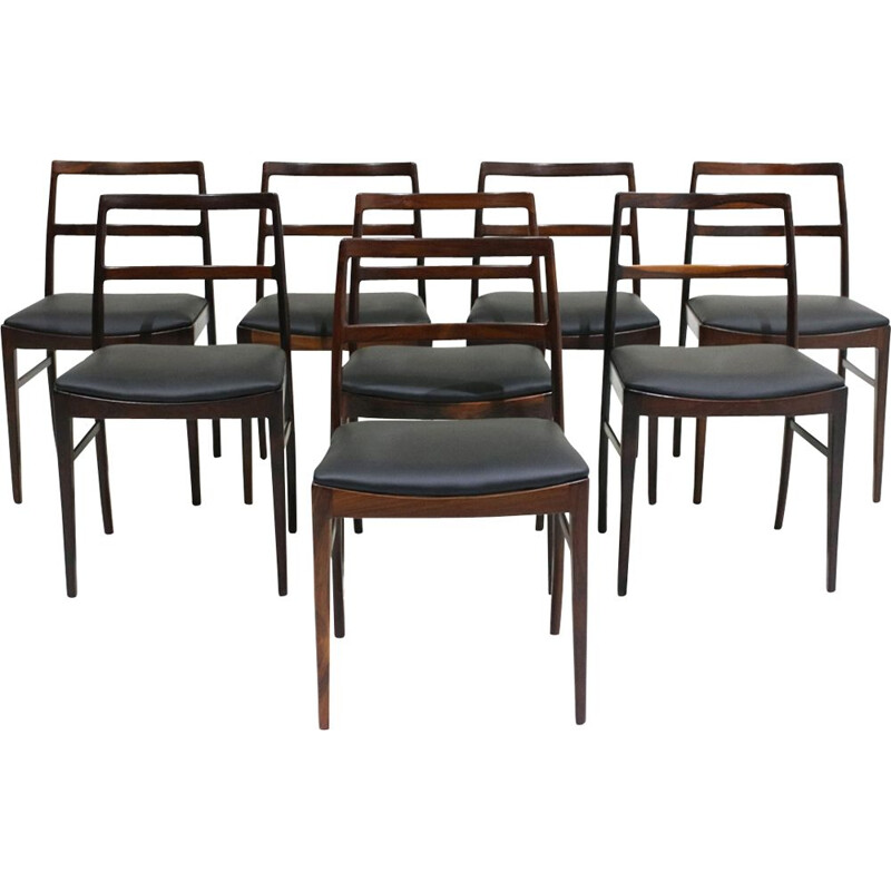 Set of 8 vintage dining chairs "430" by Arne Vodder