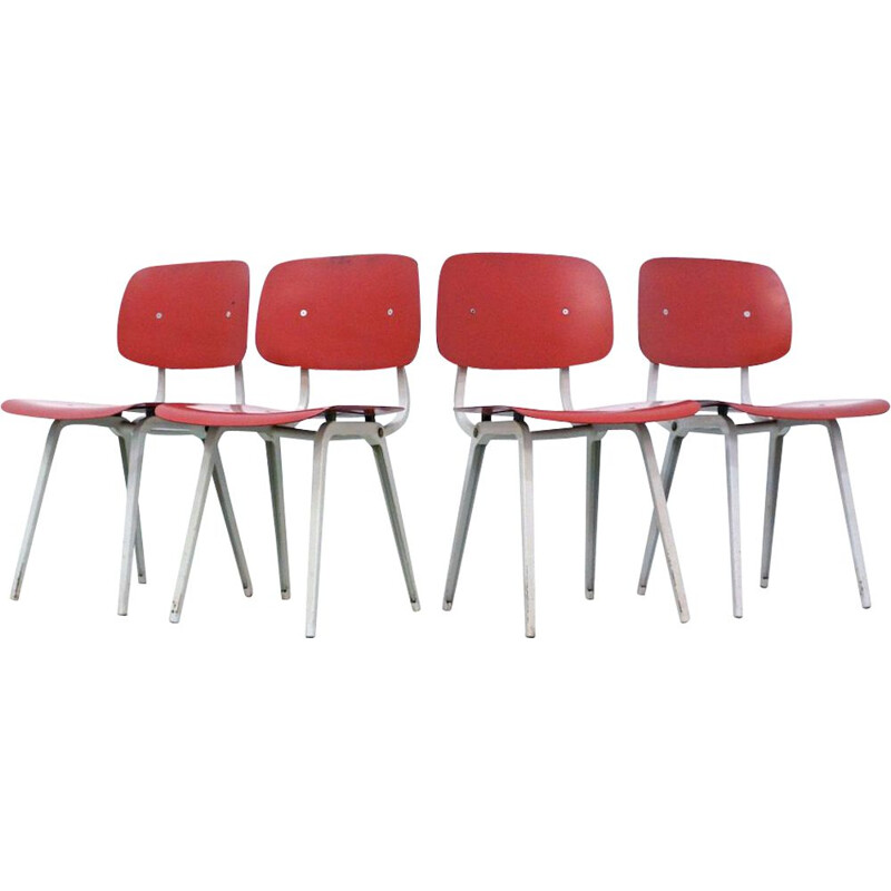 Se of 4 Vintage Dining Chairs by Friso Kramer for Ahrend de Cirkel