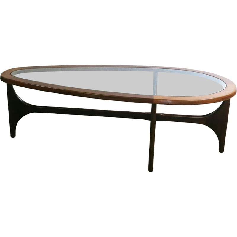 Vintage "Tear-Drop" oval coffee table by Stonehill