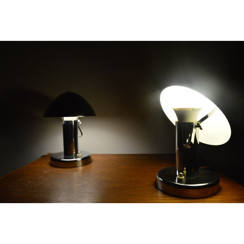 Set of 2 Table Lamps Bauhaus style in metal