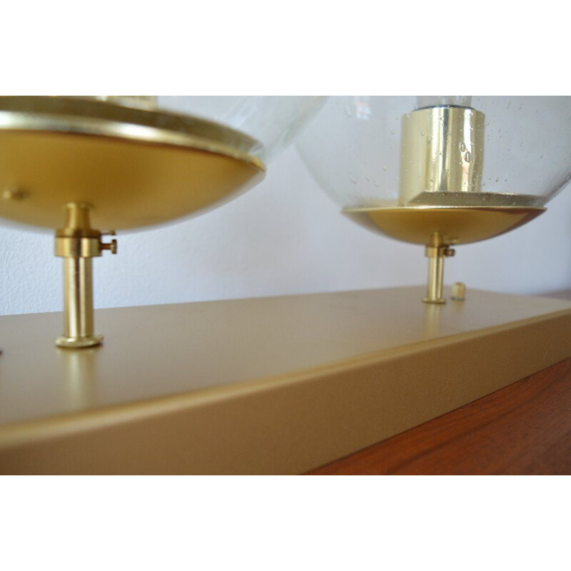 Vintage Ceiling Lamp in metal and brass by Kamenicky Senov