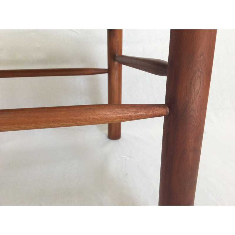 Set of 2 vintage Scandinavian stools in teak