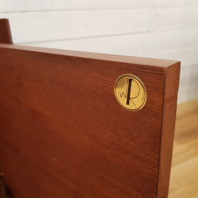 Vintage writing desk in teak by Wilhelm Renz