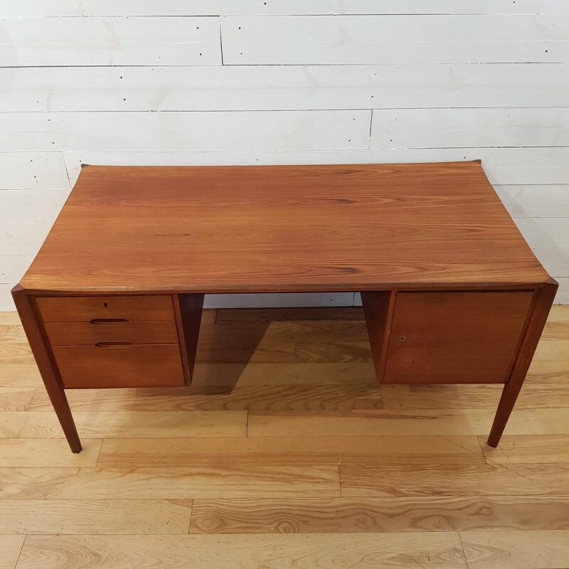 Bureau vintage en teck par Wilhelm Renz